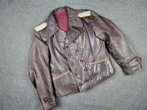 WW2 German Luftwaffe Leather Flight Jacket RHJ Militaria Antiques