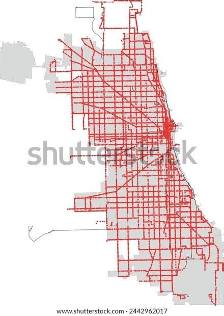 state illinois chicago map chicago stock vector royalty
