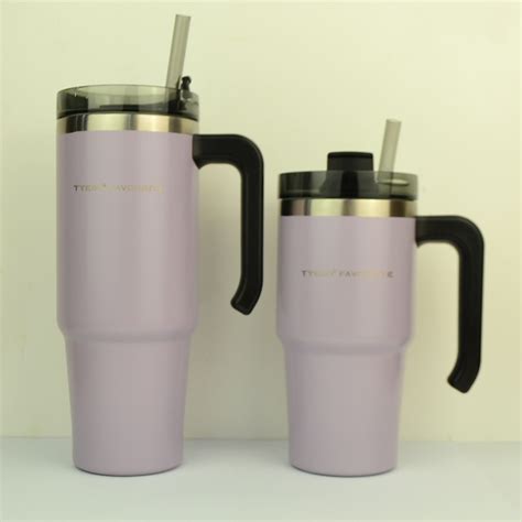 Original Tyeso Vacuum Insulated Tumbler With Straw And Handle Ml