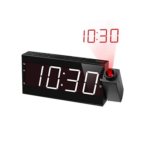 Buy Mesqool Projection Alarm Clock For Bedroom Am Fm Radio And Sleep