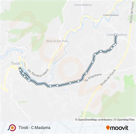 Linea Cotral Orari Fermate E Mappe Tivoli Largo Saragatcastel