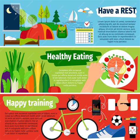 Premium Vector Healthy Lifestyle Banners