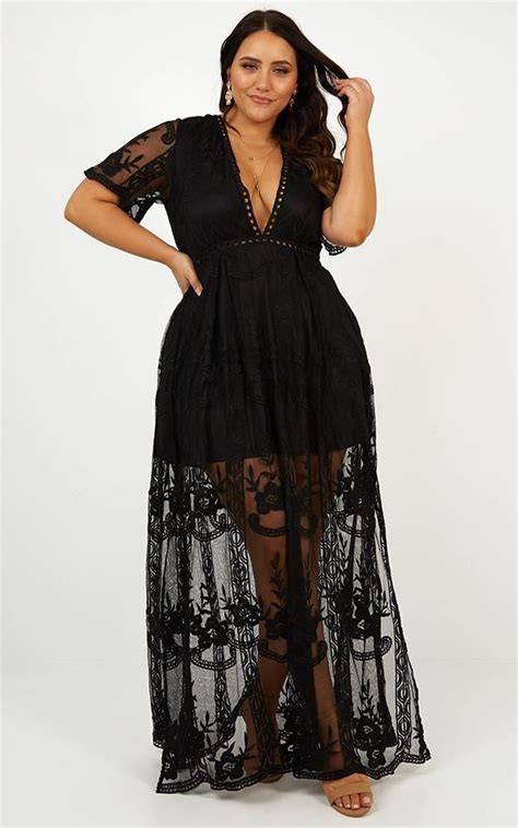 Love Spell Maxi Dress In Black Lace Showpo Black Lace Maxi Dress