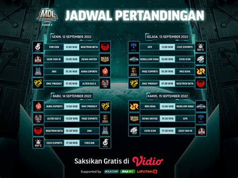 Jadwal MDL ID Season 6 Regular Season Vidio