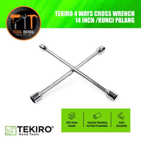 Jual TEKIRO Kunci Roda Palang 4 TEKIRO 4 WAYS CROSS WRENCH 14 INCHI