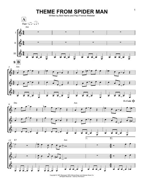 Theme From Spider Man Sheet Music Direct