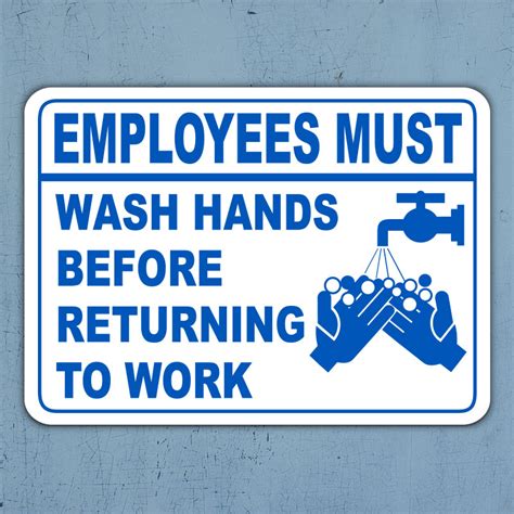 Employee Must Wash Hands Sign Printable