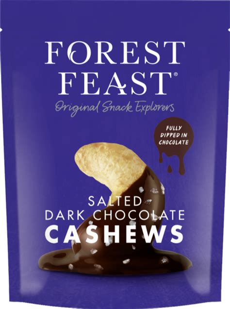 Holleys Fine Foods Forest Feast Salted Dark Chocolate Almonds 120g