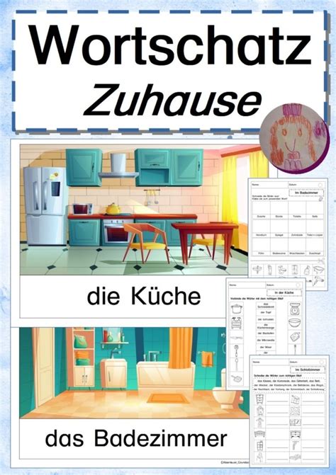 Wortschatz Zuhause Im Haus Bildkarten Und Arbeitsbl Tter