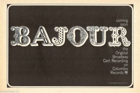 Chita Rivera Bajour Nancy Dussault Herschel Bernardi 1964 Premiere