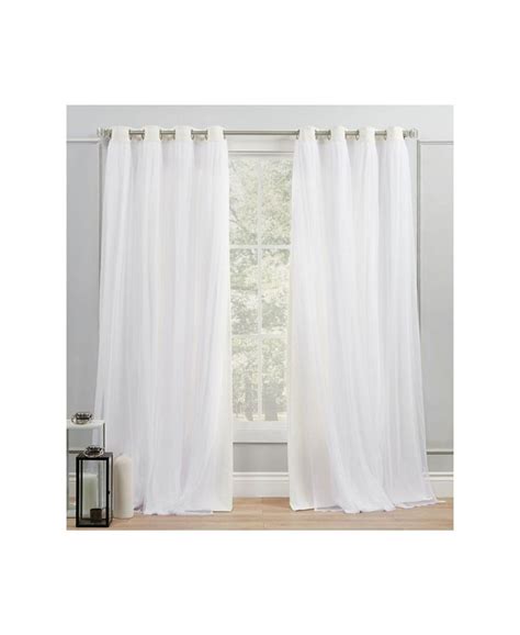 Exclusive Home Curtains Catarina Layered Solid Blackout And Sheer