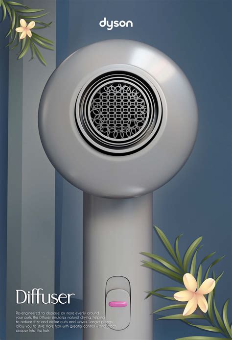 DYSON hair dryer 3D model on Behance