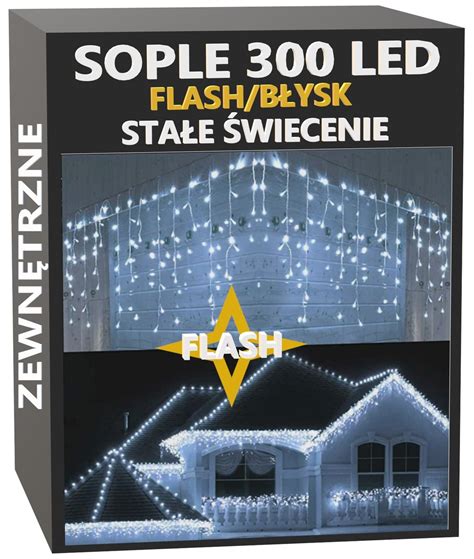 Sople 300 LED Lampki Zewnętrzne IP44 Stałe Flash Zimna biel Inna