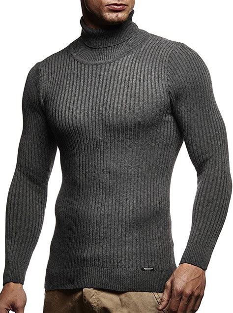 Leif Nelson Men S Turtleneck Sweater Slim Fit Men S Polo Neck