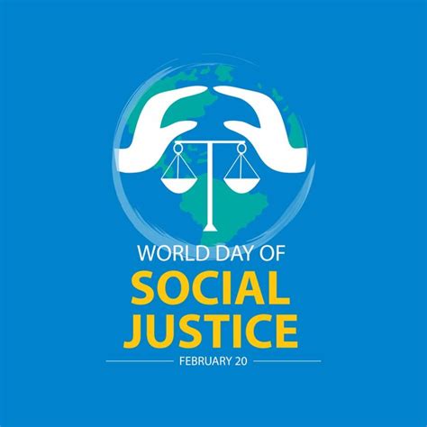 Día Mundial De La Justicia Social 20 De Febrero Vector Premium