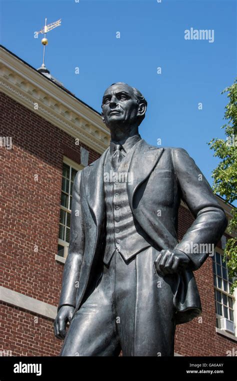 Michigan Dearborn Henry Ford Museum Statue Of Henry Ford Stock Photo