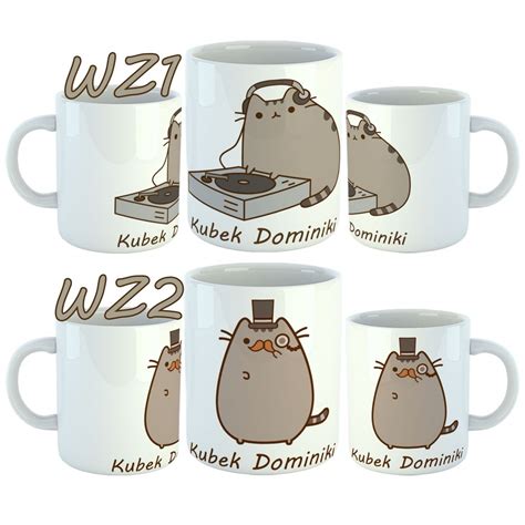 Kubek Kartonik Pusheen Prezent Urodziny Imię