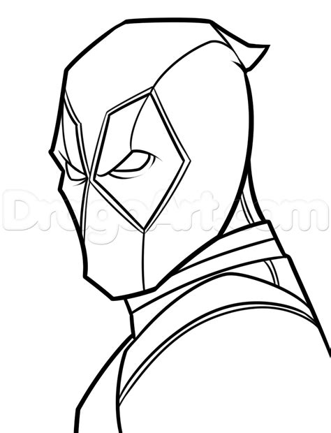 Drawing Deadpool Easy Step By Step Marvel Characters Draw Marvel