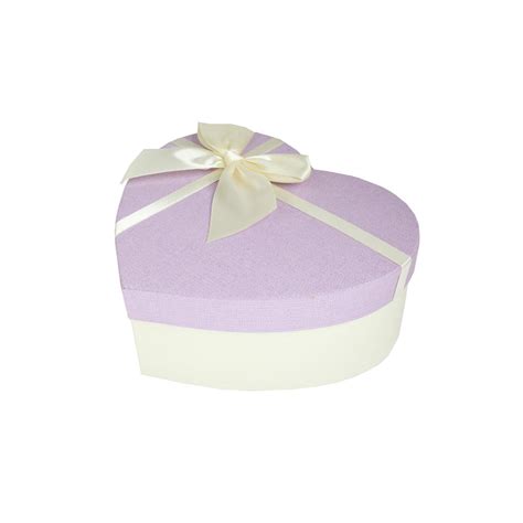 Luxury Heart Shaped Whitelilac T Box Single Sizes Available