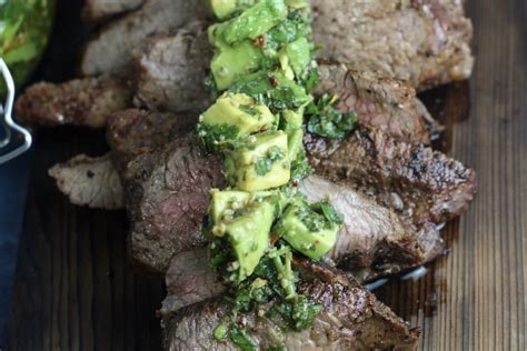 Grilled Tri Tip With Avocado Chimichurri Mince Republic