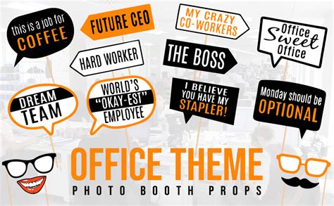 Zyozique 29 Pcs Office Party Photo Booth Props Funny Adult Work Party For Office Birthday Party