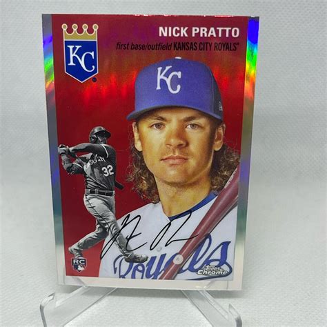 Chrome Platinum Anniversary Refractor Nick Pratto Rookie Kansas