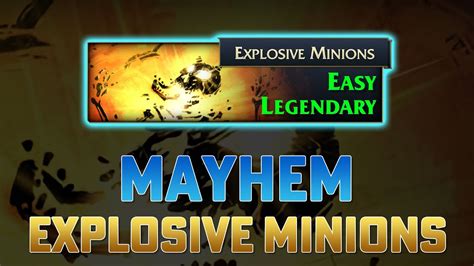 Mayhem Explosive Minions Easy Legendary Minion Masters YouTube