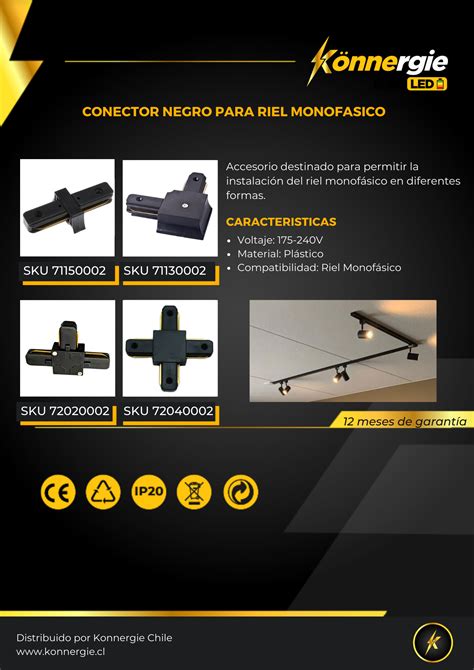 CONECTOR NEGRO MODELO T PARA RIEL MONOFASICO Especialistas en Iluminación