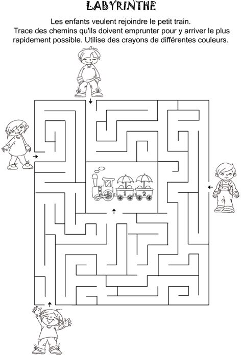 Jeu Imprimer Labyrinthe Pour Enfants De Maternelle Tipirate