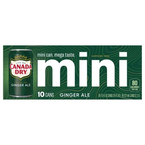 Canada Dry Ginger Ale Soda Mini Cans Pk Fl Oz King Soopers