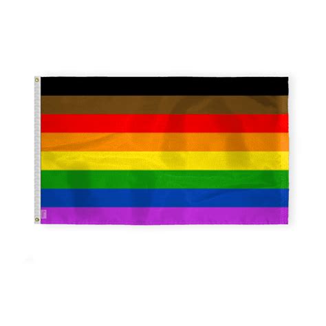 Agas Philadelphia Rainbow Pride Poc Flag 3x5 Ft Double Sided Printed