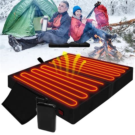 Tepoal Extra Wide Heated Stadium Seats for Bleachers with 10000mAh
