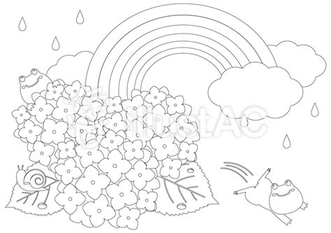 梅雨塗り絵イラスト, 紫陽花 カタツムリ 塗り絵 無料 – ONPF