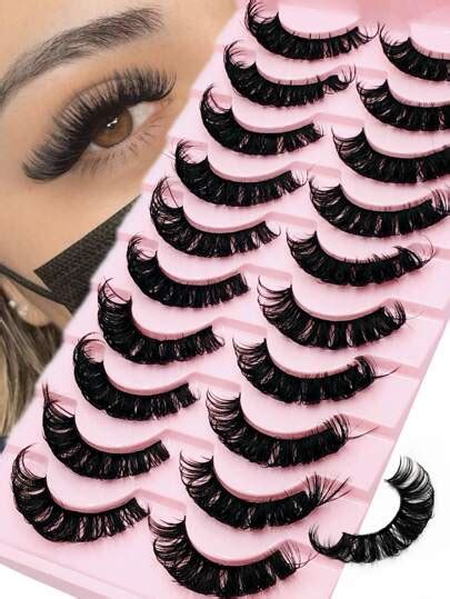 Pairs Pack Fluffy Volume False Eyelashes Dramatic Messy Mink Lashes