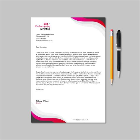 letterhead paper biz stationery superstore
