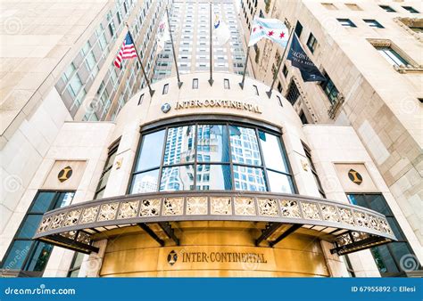 Facade Of Intercontinental Chicago Magnificent Mile Editorial