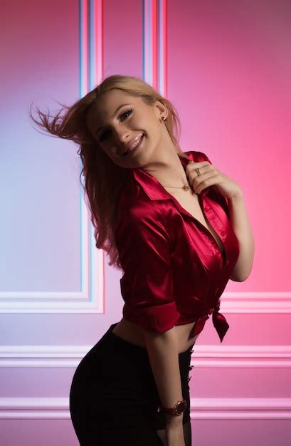 Premium Photo Luxury Blonde Woman With Wind In Hair Wearing Silk