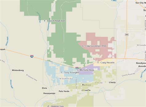 Map Of District Boundaries In The City Of Buckeye Az