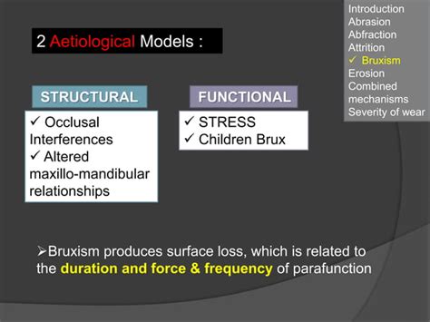 Restorative Management Of Worn Dentition Part 1 Aetiology Ppt