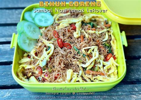 Resipi Bihun Goreng Simple Sambal Nasi Lemak Leftover Oleh Sesimple