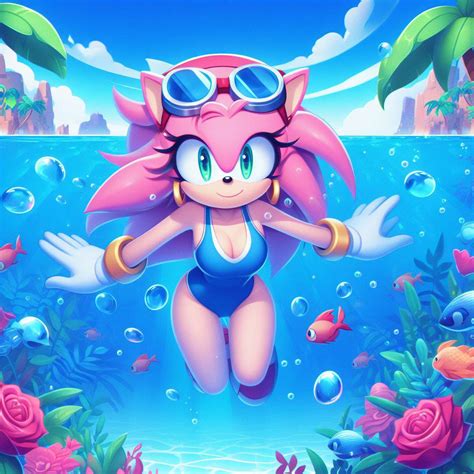 Amy Rose Swimsuit Diving 13 By Bludinimax On Deviantart