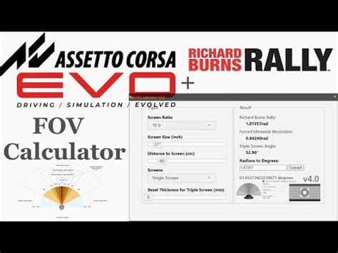 How To Use The Correct Fov For Rbr And Assetto Corsa Youtube