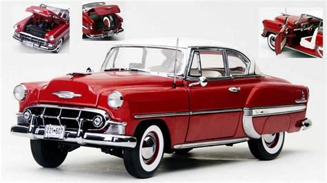 Sunstar 1607 Chevrolet Bel Air Hard Top Coupe 1953 Redwhite 118