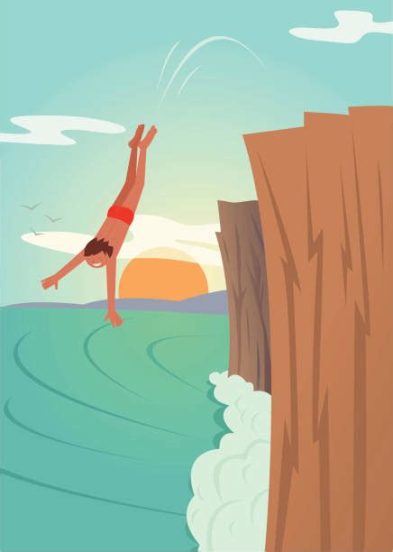 Cliff Dive Illustrations Royalty Free Vector Graphics And Clip Art Istock