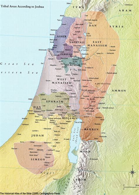 Planning Of The Territories In The Promised Land The Tribes Took Over