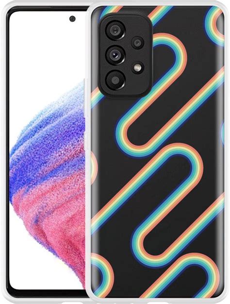 Cazy Hoesje Geschikt Voor Samsung Galaxy A Retro Regenboog Ii Bol