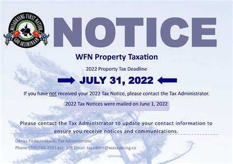 WFN Property Tax Wasauksing First Nation