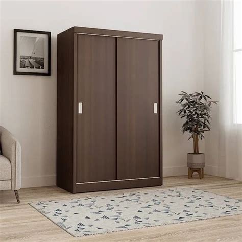 Plywood 2 Door Sliding Wardrobe Designing Services Without Mirror Rs