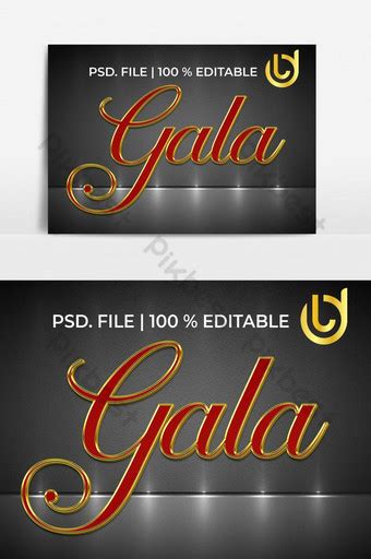 3d Gold Text Effect Vector Graphic Element Graphic Elements Template