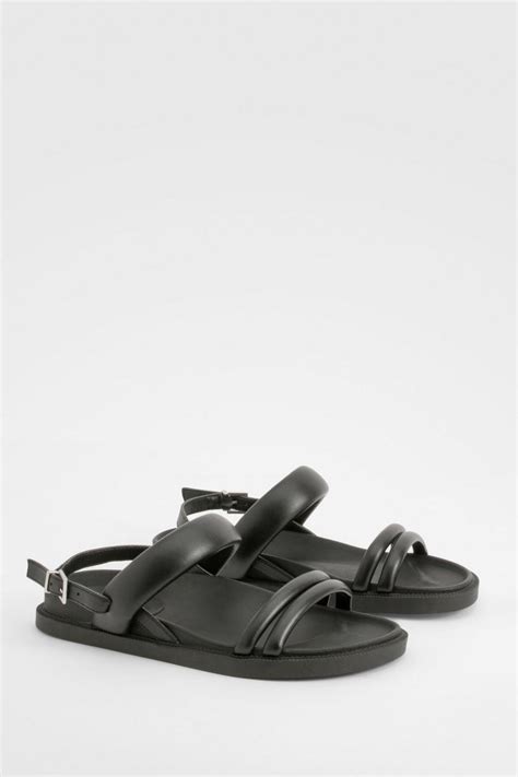 Wide Fit Double Strap Slingback Dad Sandals Boohoo Uk